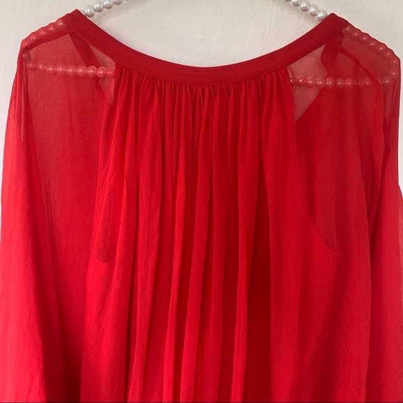 Diane Von Furstenberg Red Silk Shift Dress - Picture 8 of 11